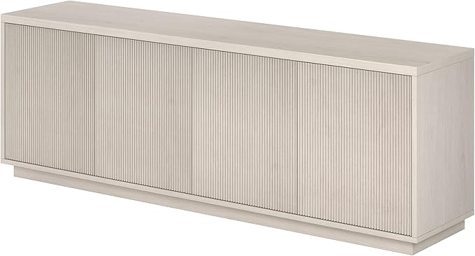 Mueble de TV Henn&Hart Hanson, 70" de ancho, color blanco aliso