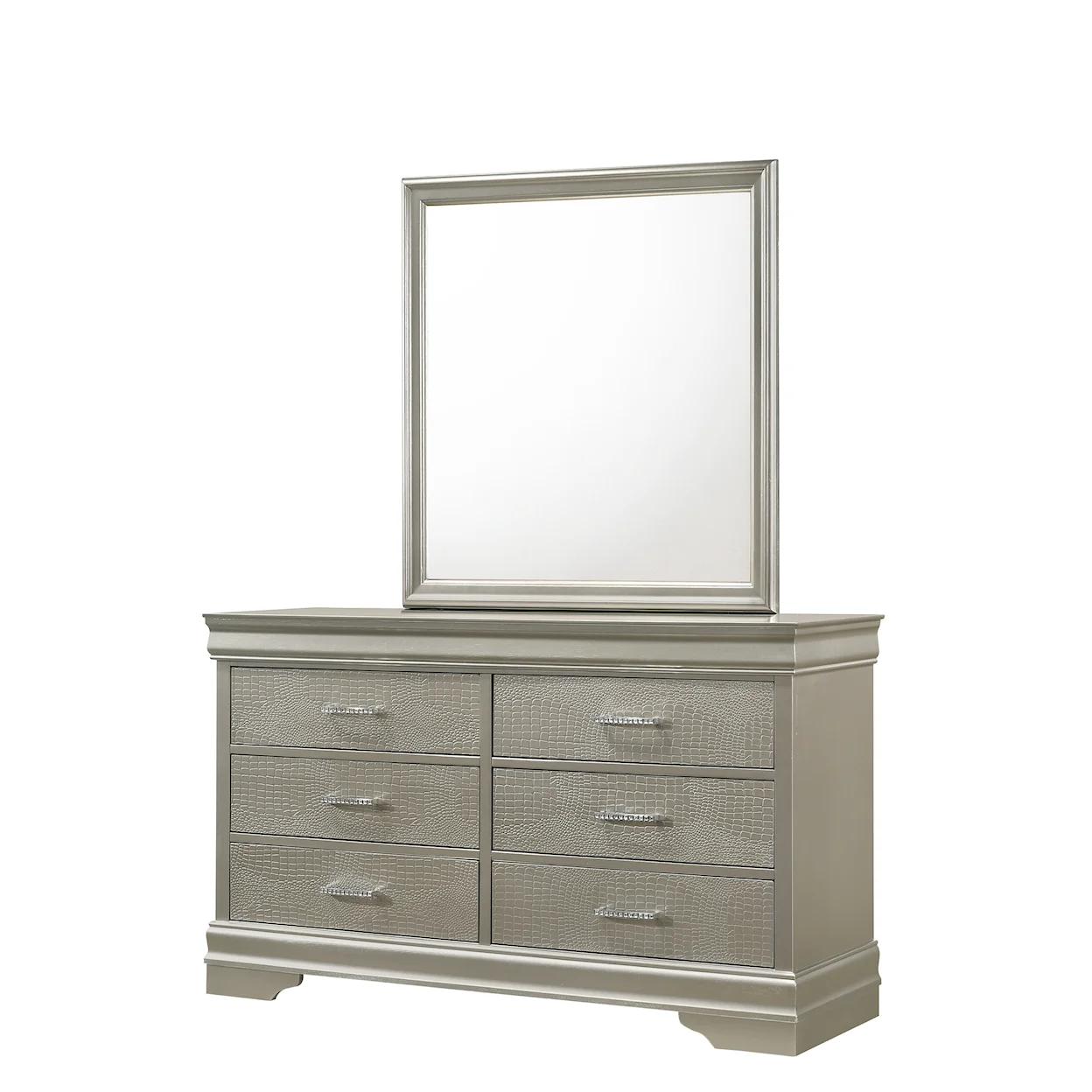 Crown Mark Amalia Dresser in Silver B6910-1 (Dresser Only)