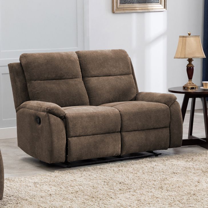 Ronald Faux Leather Reclining Loveseat In Brown