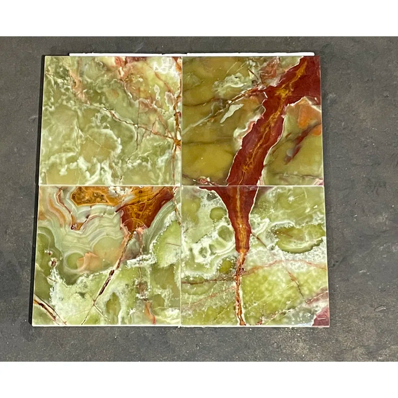 Azulejos para pisos o paredes de mármol ónix de piedra natural de 12" x 12" 