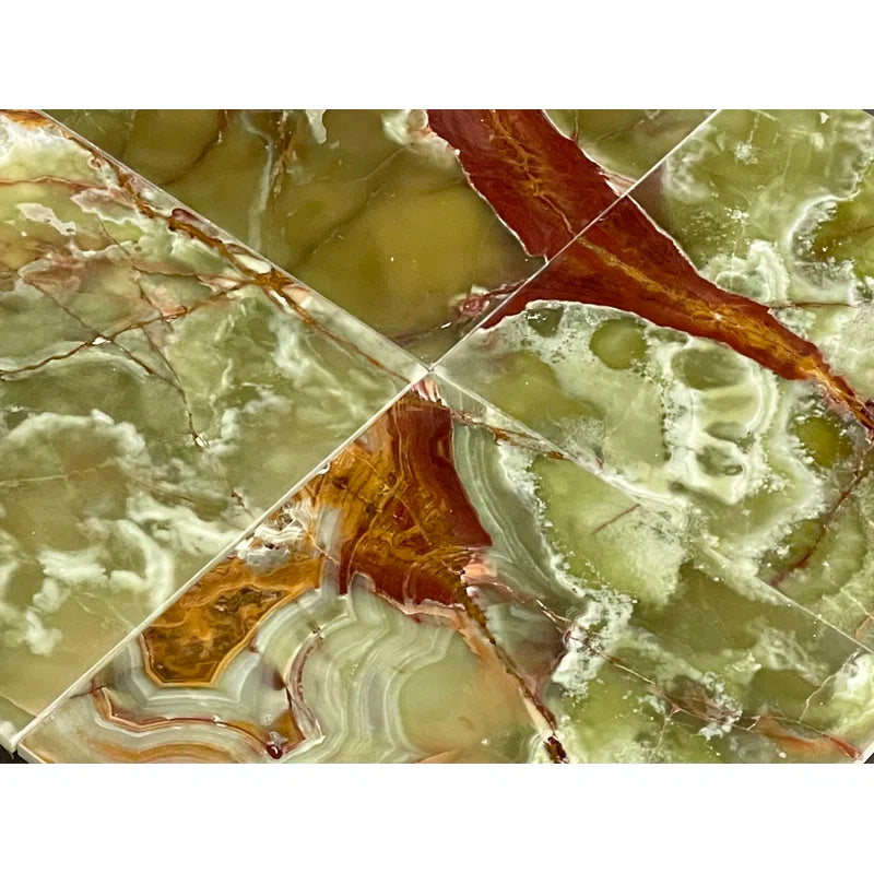 Azulejos para pisos o paredes de mármol ónix de piedra natural de 12" x 12" 