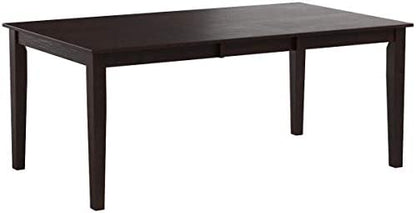 Mesa de cocina moderna Henley HET-CAP-T de East West Furniture: superficie rectangular con forma de hoja de mariposa, 42 x 72 pulgadas, color capuchino 