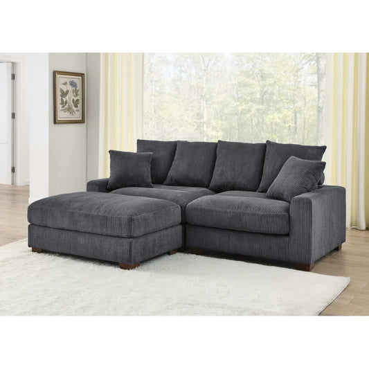 Arzelia  - Piece Corduroy Sectional (OTTOMAN ONLY)