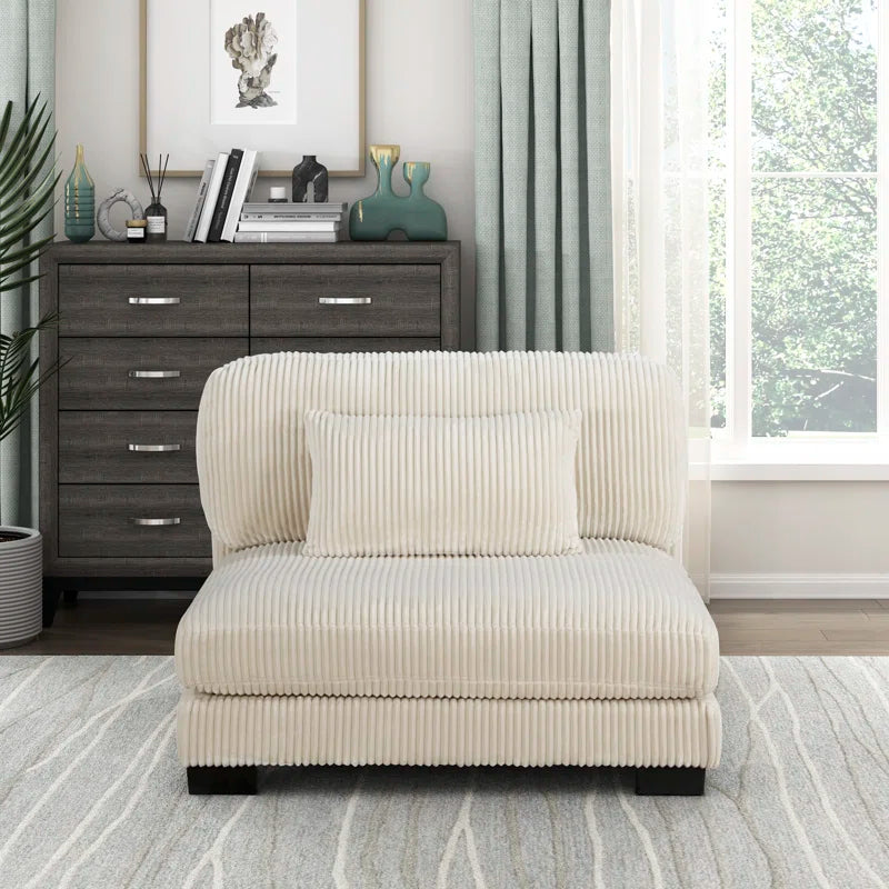 Brinsley 45“W Modern Modular Sectional Unit - Armless Chair