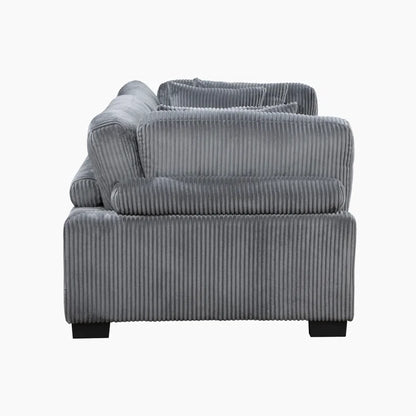 Sofá modular con brazos articulados de pana moderno Brinsley de 90" de ancho, pana beige (este sofá es una esquina de 2 piezas que se fija en el medio. Tenemos 1 pieza).