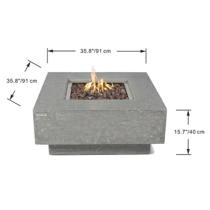 Mesa de hormigón con fogón de Manhattan 