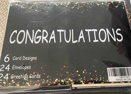 Congratulations 24 Cards and 24 Envelopes