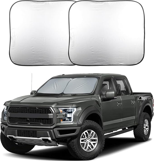 Truck Sun Shade for Windshield 2-Piece Large (32.5"x36") | EcoNour