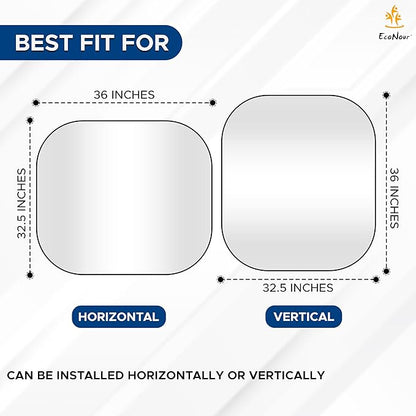 Truck Sun Shade for Windshield 2-Piece Large (32.5"x36") | EcoNour
