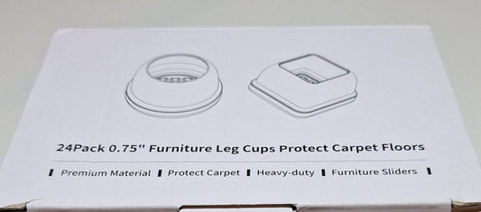 Round Clear Small Silicone Chair Leg Floor Protectors 24 pc