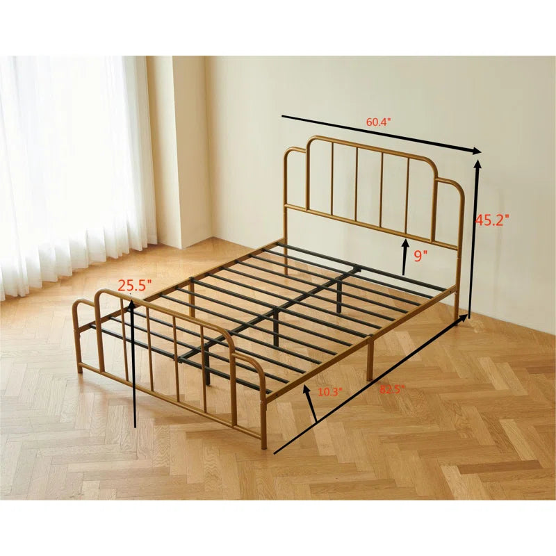 Cama de plataforma de metal Gurtha Queen 