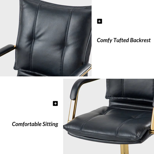 Lundgren Leather Task Chair with Padded Arms (4 Available)
