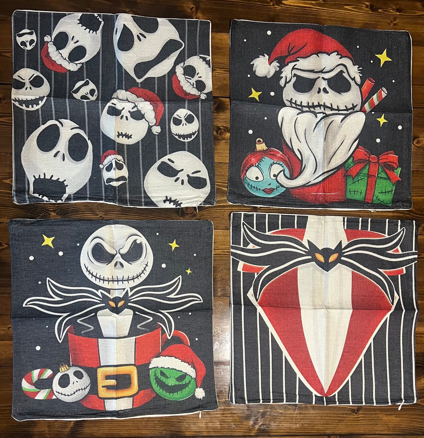 Nightmare Before Christmas 4Pc Pillow Case Set of 4