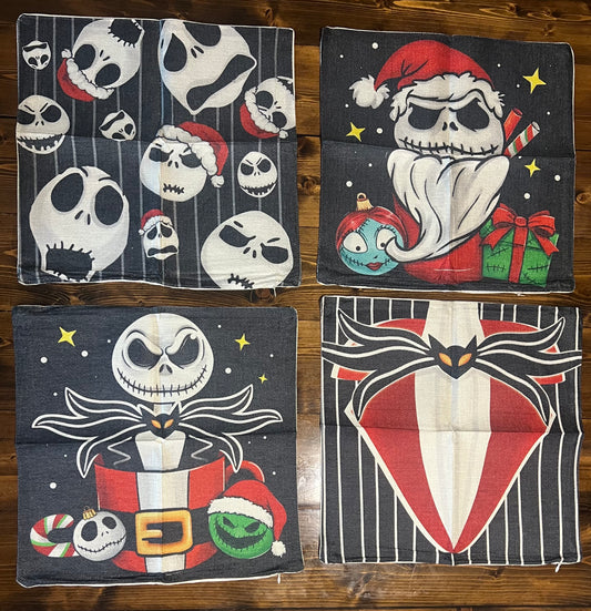 Nightmare Before Christmas 4Pc Pillow Case Set of 4