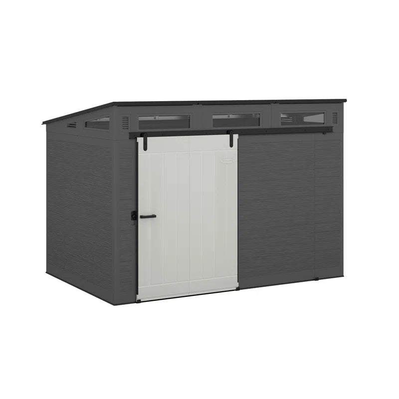 Cobertizo con puerta estilo granero modernista Suncast de 10' x 7' (disponible: 2) 