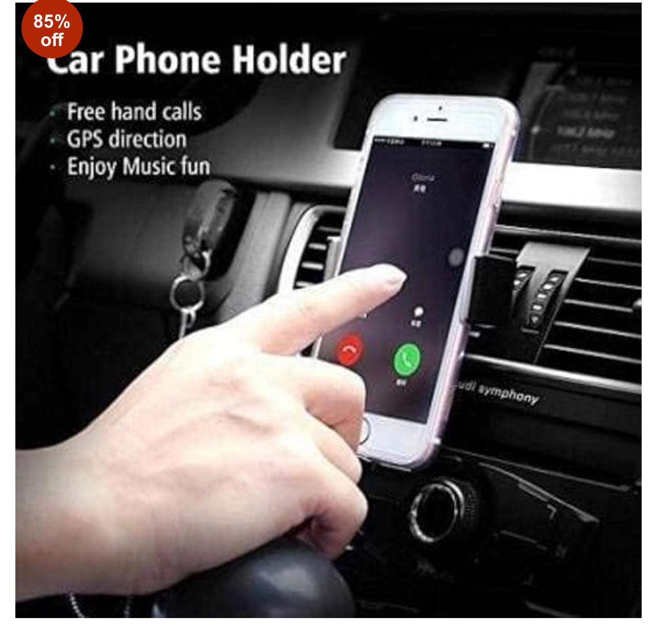 Vent Mounted phone holder