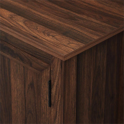 Mueble de TV moderno de madera de estilo rústico de 70 pulgadas de Walker Edison (nogal oscuro) W70CS2DDW